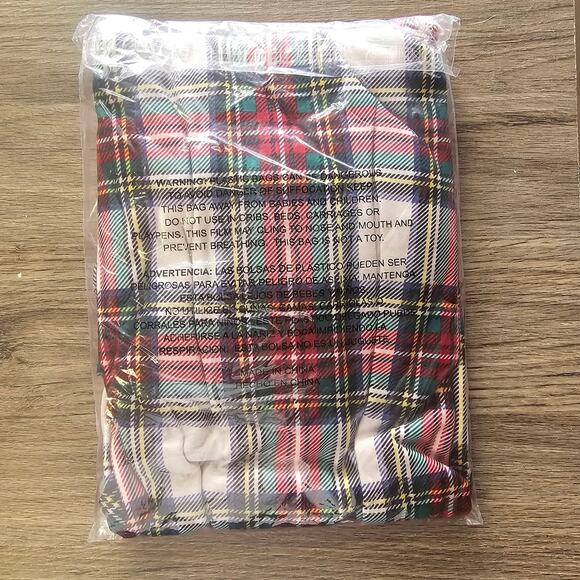 Matching Kids Stewart Plaid Family Pajamas Nightgowns Size 14-16 Red NWT - Picture 2 of 3